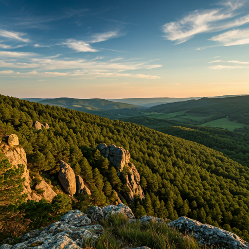 Vue panoramique de la Margeride